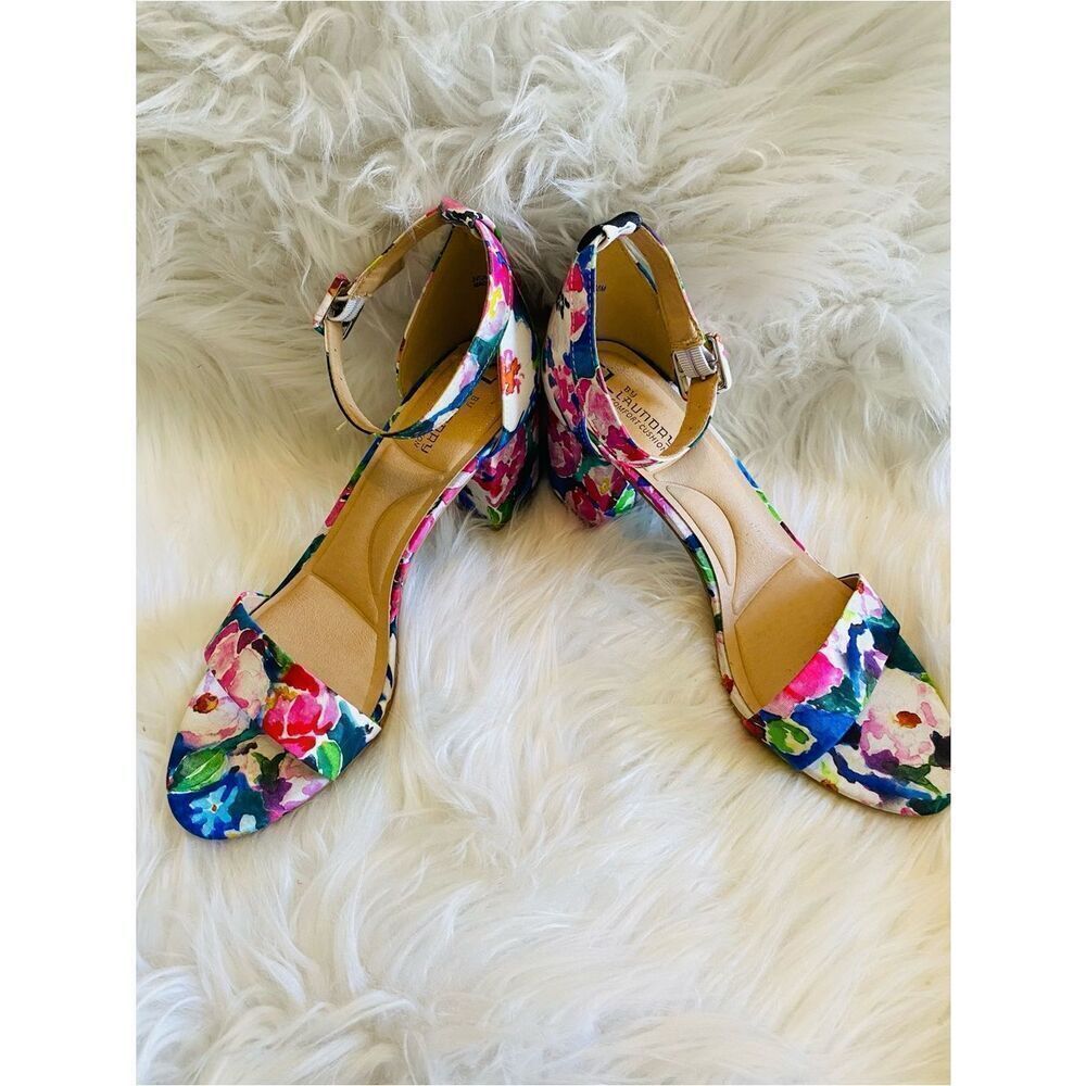 🛍️ Chinese Laundry Floral Ankle-Strap Heels - Multi Color. Size 7.5 - Picture 8 of 10
